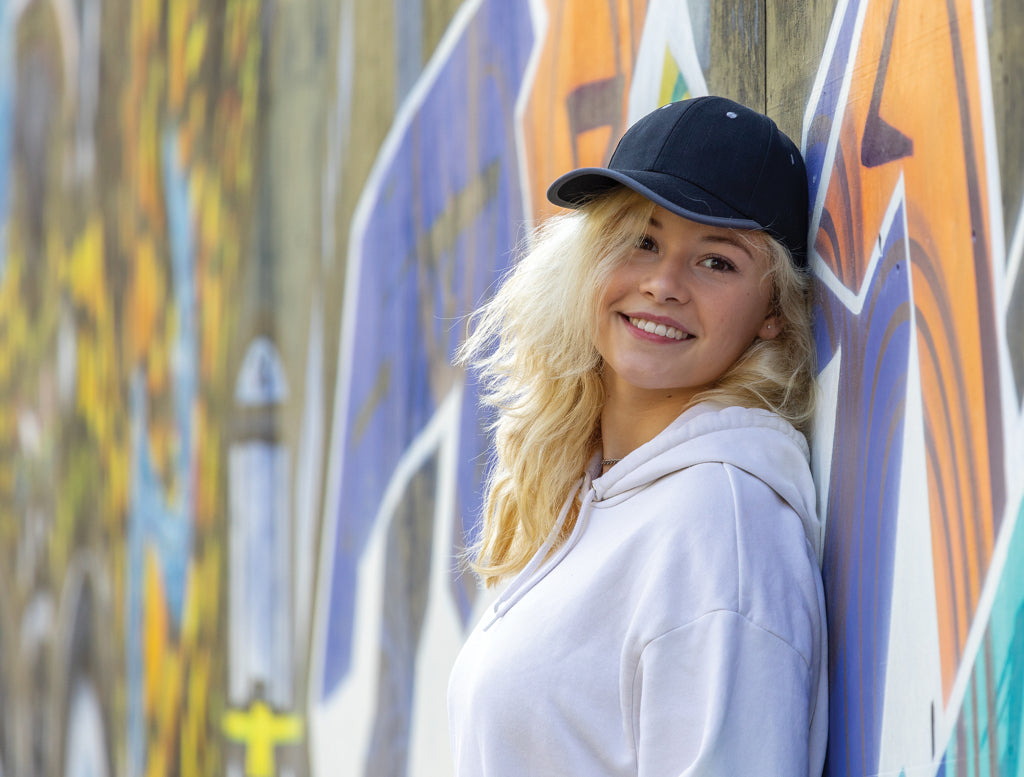 Impact AWARE™ lippalakki 6 paneelilla harjatusta puuvillasta-10