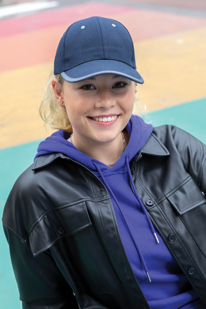 Impact AWARE™ lippalakki 6 paneelilla harjatusta puuvillasta-53