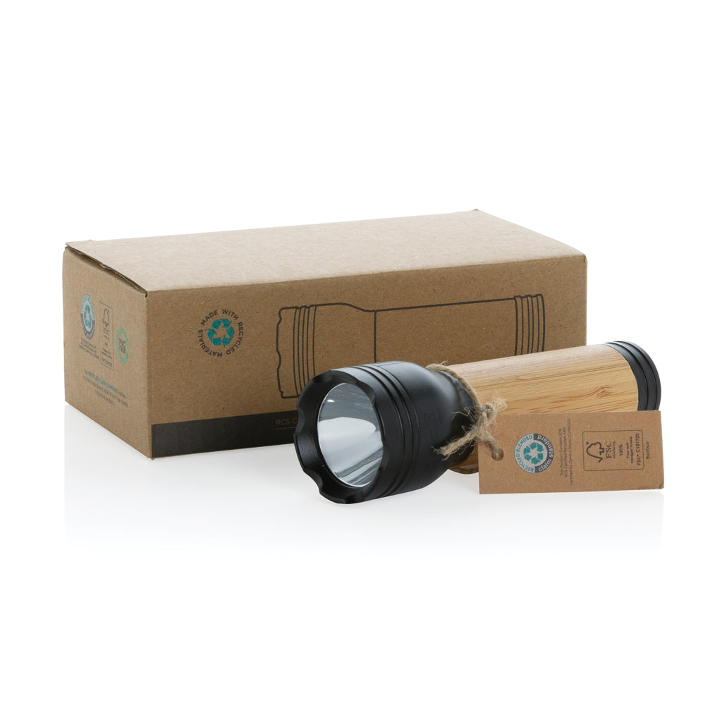 Lucid 3W taskulamppu RCS muovista ja bambusta-5
