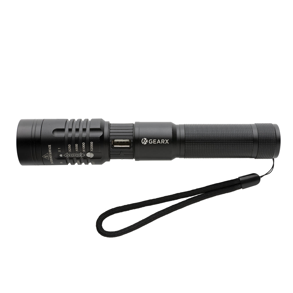 Gear X USB uudelleenladattava taskulamppu-3
