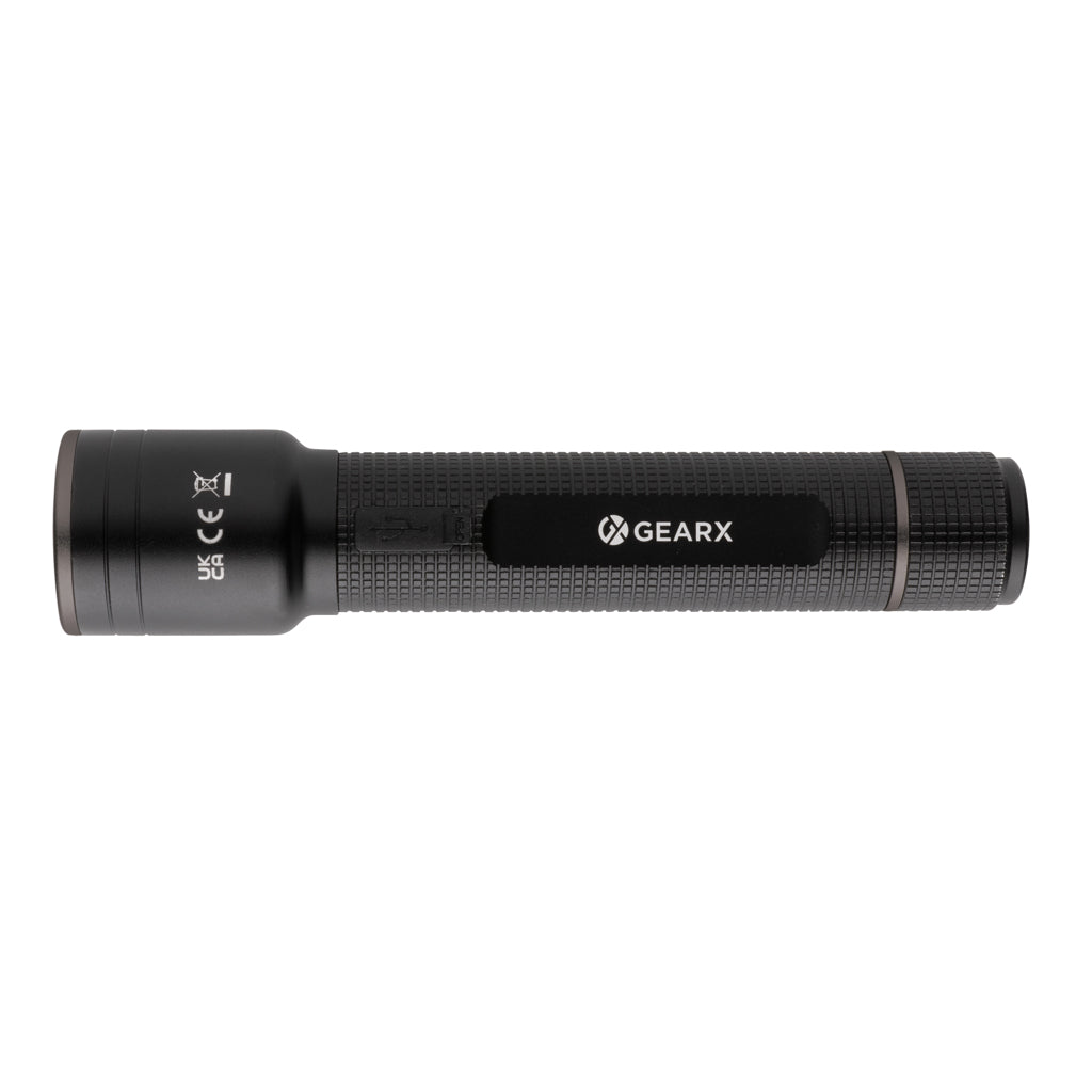 Gear X iso USB-uudelleenladattava taskulamppu-2