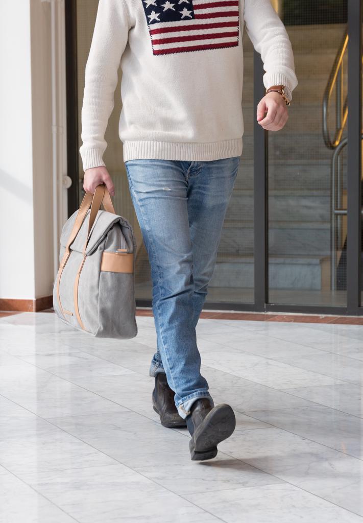 Canvas-laptoplaukku - PVC-vapaa