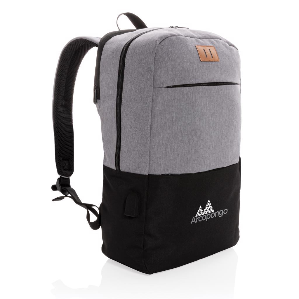 Moderni PVC-vapaa 15,6"" USB & RFID -laptopreppu
