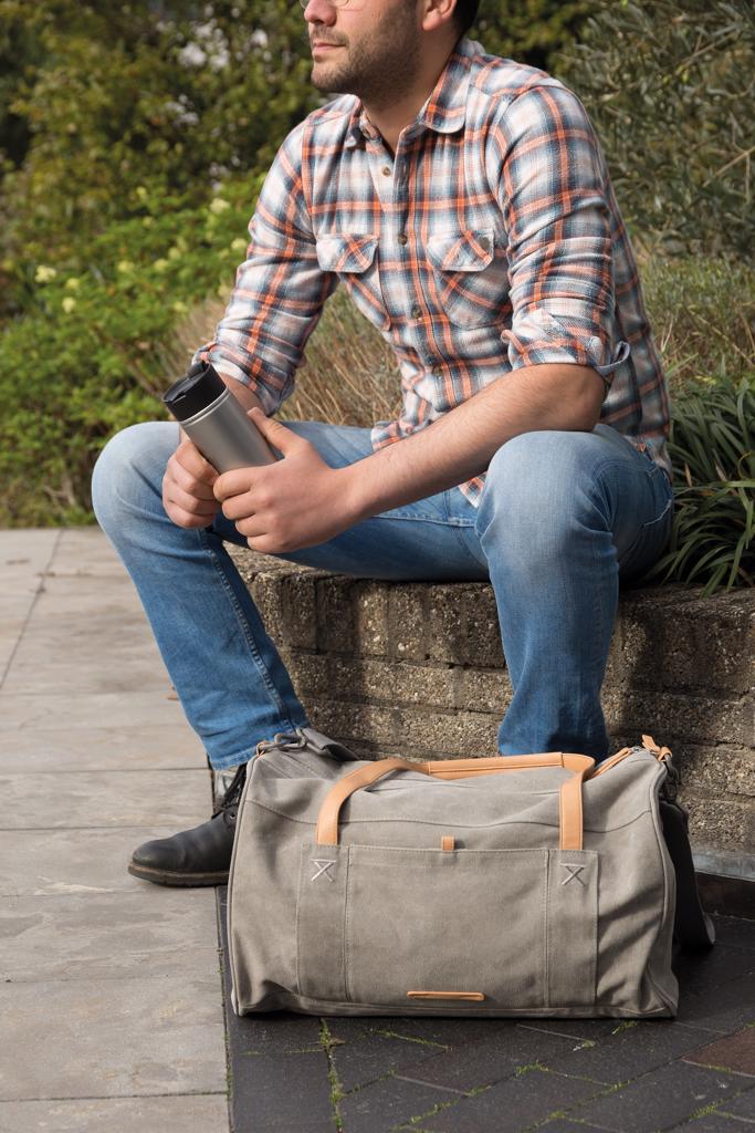 Canvas reissu-/viikonloppureppu - PVC-vapaa